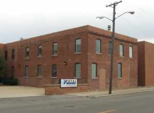 Front of the O'Brien Electric Priming Company, located at 2001 W. Washington Street in South Bend, Indiana, United States.  Built in 1882, it is listed on the National Register of Historic Places.