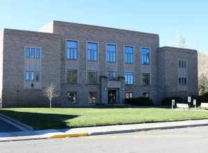 The Rio Grande County, Colorado Courthouse, located at 965 6th Street in Del Norte, Colorado.