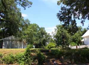 The site of the former Tschiener House at 1120 Old Shell Road in Mobile, Alabama.  On the National Register of Historic Places, now destroyed.  It was built in 1866 in the Carpenter Gothic style.